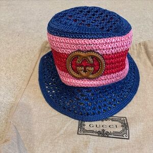 Gucci Striped Bucket Hat